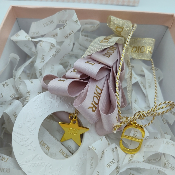 Dior Blush Pink Ribbon Holiday Fragrance Stone Ornament Gift Box Limited Edition - Picture 3 of 5